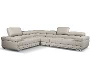 Light Gray Leather sectional sofa EF 119