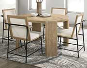 Dining table with 4 chairs FOA Eadhelm