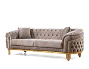 Fabric Sofa in Taupe Delphi