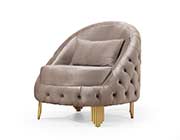 Fabric Sofa in Taupe Delphi