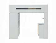 Loft Bed with Desk and Wardrobe in Blue Nerice ACME