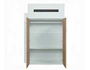 Loft Bed with Desk and Wardrobe in Blue Nerice ACME