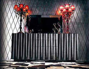 EVG-622 Black Buffet with Crocodile Texture