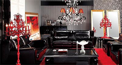 Sofa Set Leather Black VG021