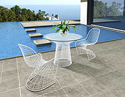 Z 024 Tempered Glass White Dining Table