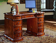 Kneehole Desk with Bow Front