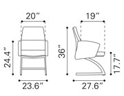 Modern White Conference Chair Z-091