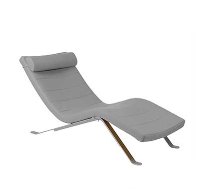 Lounge Chair Leatherette in Grey Estyle 304