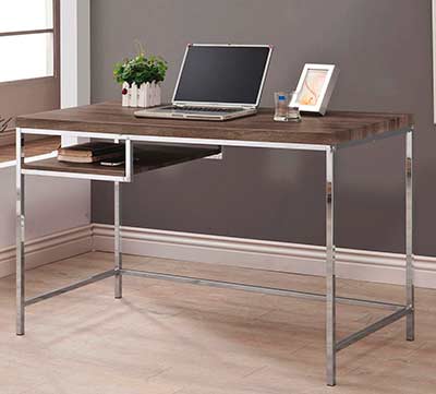 Weathered Grey Computer Desk with Shelf CO271