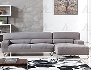 Gray Microfiber Sectional Sofa AE15