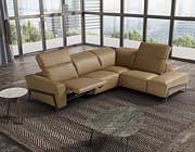 Italian Leather Sectional Sofa in Honey JM Stream