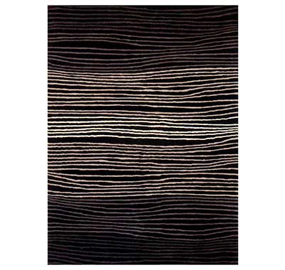 Black Grey Hand-tufted Wool Rug FR 156