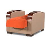 Prada Sofa Full Size Sleeper in Orange