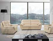 Gray Italian leather sofa set AEK 092