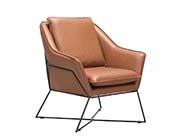 Saddle Leatherette Lounge Chair Z002