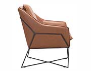 Saddle Leatherette Lounge Chair Z002