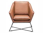 Saddle Leatherette Lounge Chair Z002