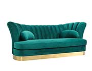 Green Velvet Lounge Chair VG 736