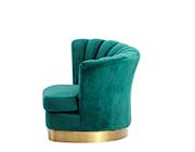 Green Velvet Lounge Chair VG 736