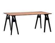 Jayelle Rectangular Dining Table in Walnut and Black