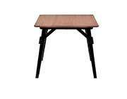 Jayelle Rectangular Dining Table in Walnut and Black