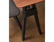 Jayelle Rectangular Dining Table in Walnut and Black