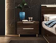 High gloss lacquer Walnut Bed EF Reena