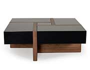 Black and Walnut Coffee table VG Macai