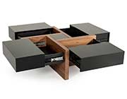 Black and Walnut Coffee table VG Macai