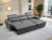 Italian Leather Sectional Sofa Bed EF 822