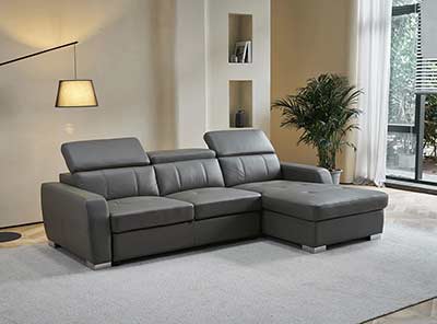 Italian Leather Sectional Sofa Bed EF 822