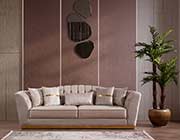 Cream Fabric Sofa AC Margaret