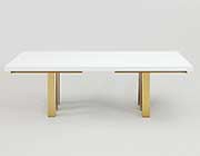 White Lacquer Top Dining Table SH Romeo