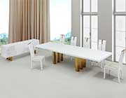 White Lacquer Top Dining Table SH Romeo