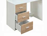 Loft Bed with Desk and Wardrobe Oak Nerice by ACME