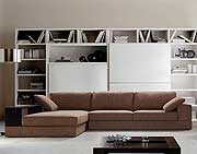 Brown Fabric Sectional with Ottoman VG39