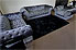 Grey Dream Mini Micro Fiber Sectional Sofa with Ottoman