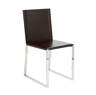 Modern Leather Chair EStyle 618 in Brown