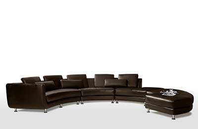 Contemporary Bonded Leather Sectional Sofa Brizio