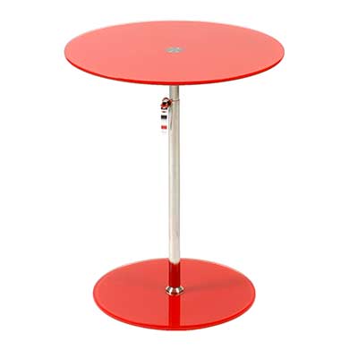 Side table Adjustable Height EStyle 189 in Red