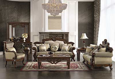 Traditional Chenille fabric Sofa HD 692