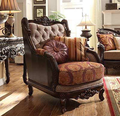 Traditional Chenille Fabric Chair HD 1363