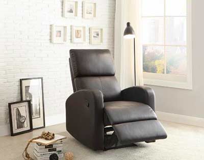 Dark Brown Eco Leather Recliner HE404