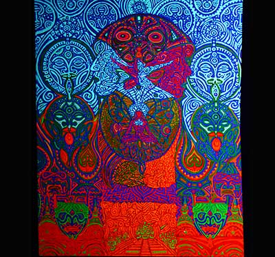 visionary art fluorescent contemporary unique Sergey Rytov Jungle of Visions