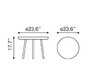 Outdoor Cement Side Table Z756