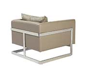 Modern lounge chair taupe Melania