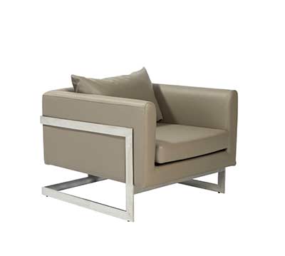 Modern lounge chair taupe Melania