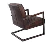 Rubbed Brown Leatherette Accent Chair NP 006