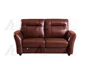 Brown Italian leather sofa set AE090