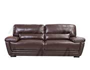 Dark Brown Italian leather sofa set AEK 019